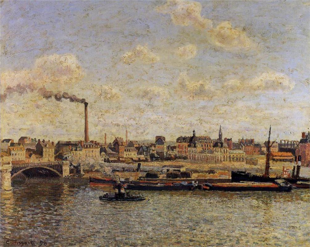 Rouen, Saint Sever, Afternoon - Camille Pissarro Paintings